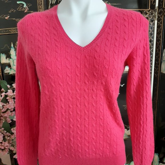 Premium Cable Knit Cashmere Sweater - Picture 1 of 5